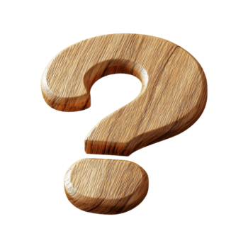 Wooden Question Mark Symbol. Concept Of Inquiry, Curiosity, And Problem Solving. Isolated On Transparent Background png