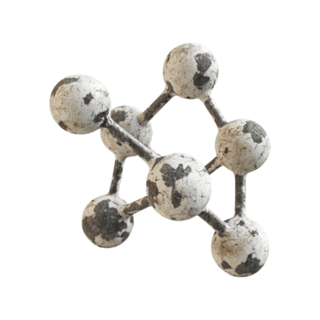 resumen molecular estructura modelo. Ciencias y química visualización. aislado en transparente antecedentes png