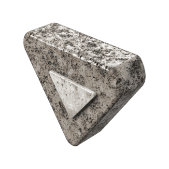 sten texturerad 3d pil ikon. symboliserar riktning och navigering i design. isolerat på transparent bakgrund png