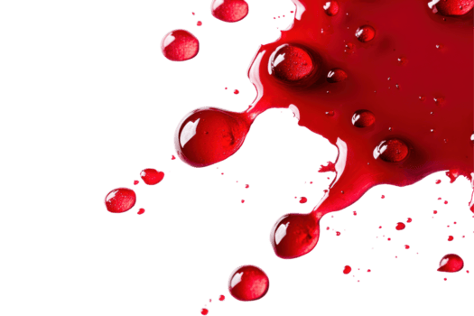 rosso liquido spruzzata. vivido colore e dinamico movimento nel astratto arte. isolato su trasparente sfondo png
