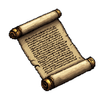 oude rol met gescript tekst. historisch document en kennis behoud. geïsoleerd Aan transparant achtergrond png