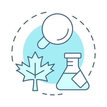 Dendrology soft blue concept icon. Nature science, biotechnology. Ecology, environment. Round shape line illustration. Abstract idea. Graphic design. Easy to use in brochure, booklet vector