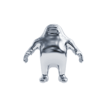 metallisk klumpliknande figur. trogen och abstrakt konst begrepp isolerat på transparent bakgrund png