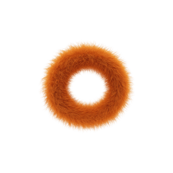 mullido naranja circular objeto. resumen diseño y textura concepto aislado en transparente antecedentes png