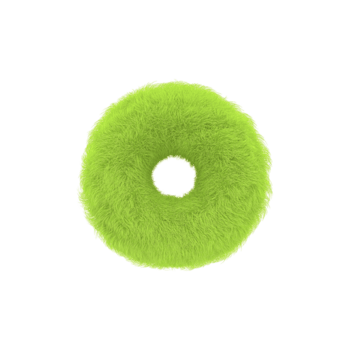 borroso verde en forma de donut objeto. resumen diseño y textura concepto aislado en transparente antecedentes png