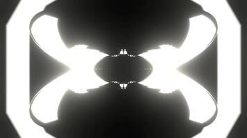 vit neon psychedelic abstrakt förvandla objekt bakgrund vj slinga i 4k video