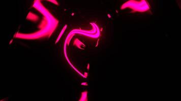 turchese e rosa psichedelico neon nucleo nel infinito tunnel sfondo vj ciclo continuo nel 4k video