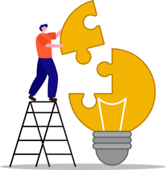 problema resolução conceito . problema e solução resolução para Veja Ideias com a pessoas trabalhando conceito com lâmpada idéia png