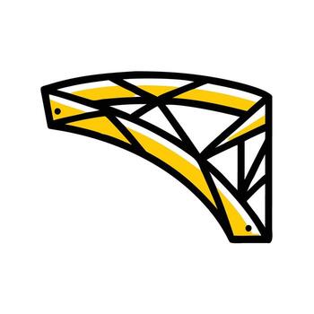 resumen geométrico estructura con negro líneas y amarillo acentos en blanco antecedentes gráfico vector