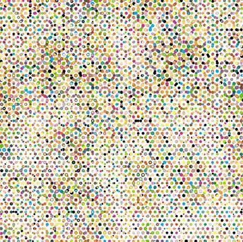 a colorful pattern of dots on a white background, CMYK Halftone Radial Dot vector