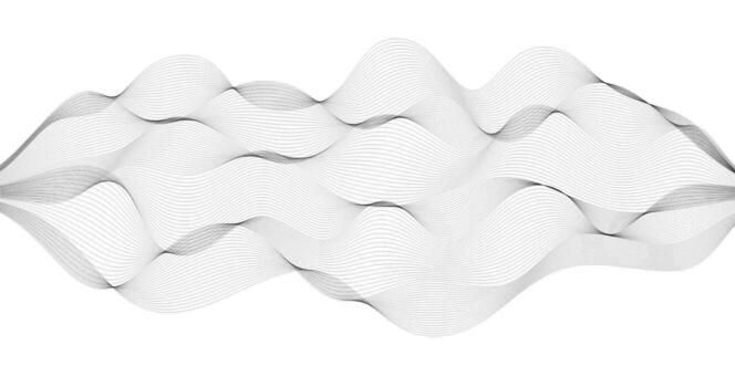 Geography Grid with dynamic Particles waves technology Pattern on Blank Background vector