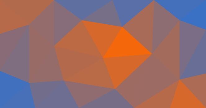 naranja azul triangular modelo geométrico antecedentes en origami estilo vector