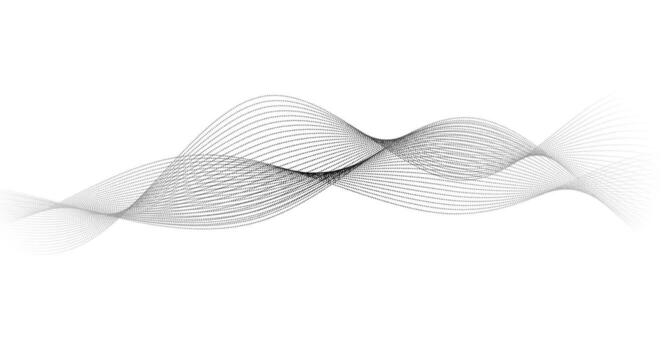Abstract wave Lines of Particles on a white background Design element vector