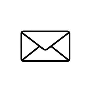 correo electrónico icono, sobre símbolo, comunicación, mensaje, ilustración, bandeja de salida vector