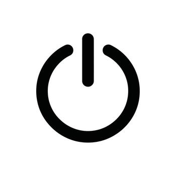 poder botón icono, comienzo detener símbolo, en apagado cambiar, tecnología, digital interfaz, sencillo , moderno vector