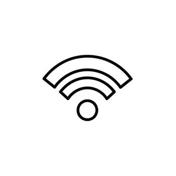 Simple Black and White Wifi Icon, Wireless Internet Symbol, Network Signal, no signal vector
