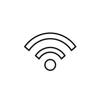 sencillo Wifi señal icono, inalámbrico red símbolo, Internet conexión, tecnología, Wifi símbolo para digital medios de comunicación vector