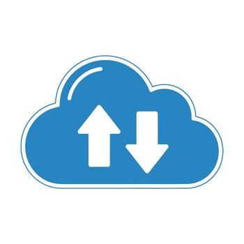 nube subir descargar icono datos transferir, nube informática, digital almacenamiento vector