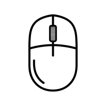 computadora ratón icono línea Arte - digital tecnología y entrada dispositivo, información vector