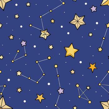 Minimalist continuous line art abstract geometric repeating pattern design for various applications vector