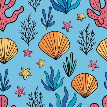 Abstract minimalist repeating ocean wave pattern design for textile and surface applications vector