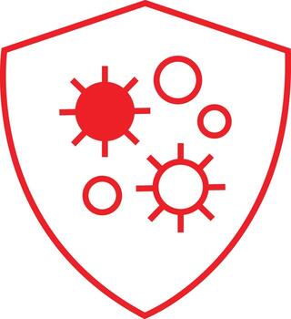 Shield icon security protection and system settings concept illustration. vector