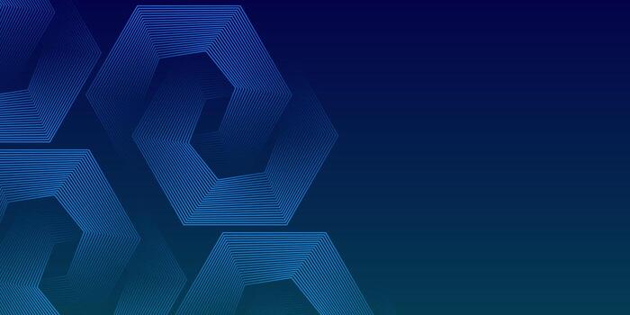 Dark blue background with hexagon geometric line pattern. futuristic technology concept. vector