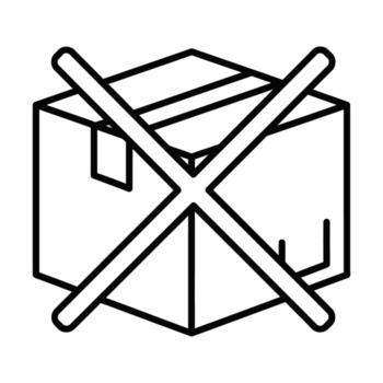 Do Not Handle Shipping Symbol With Care Packaging Icon Warning Label Freight Logistics Transportation Cargo Box Fragile Handling Instructions Freight Forwarding Warehouse Storage Delivery vector
