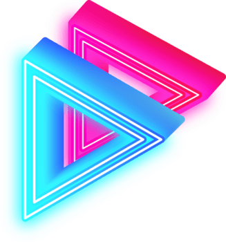 gradiente sobreposição 3d triângulo néon luz forma ícone abstrato ilustração, abstrato ilustração do sobreposição triângulos com gradiente cores e néon claro. png