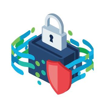 Digital Cryptocurrency Wallet Security vector