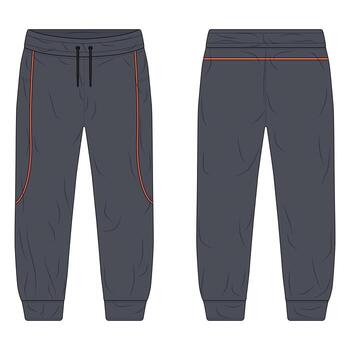 Mockup of jogger pants front and back view vector