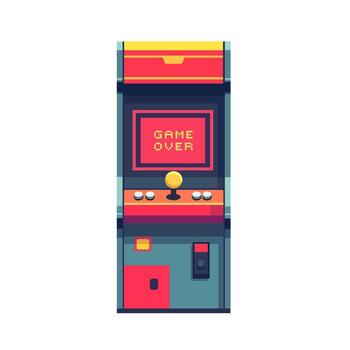 Retro arcade game machine vector