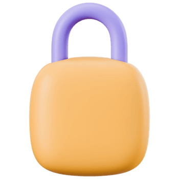 hänglås säkerhet ikon för Integritet skydd med kryptering och tillgång kontrollera, autentisering för data säkerhet och Cybersäkerhet försvar på webb och nätverk system uppkopplad, 3d illustration png