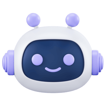 Friendly chat robot head icon for chatbot assistant and customer support help with chat message and service avatar for app UI UX interface, smiling mascot character face, 3D illustration png