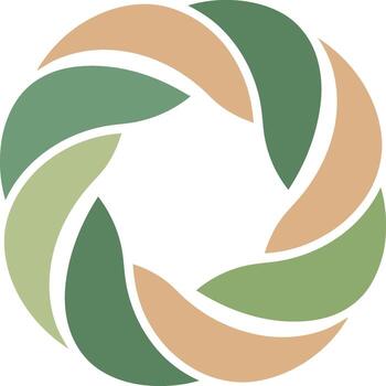 resumen circular diseño con superposición segmentos en tierra tonos vector