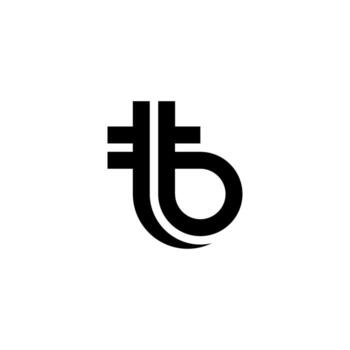 A futuristic tb or bt symbol. Modern and professional, it uses intersecting lines to convey crypto stability, secure transactions, and high-speed blockchain architecture. vector