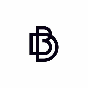 This dynamic DB or BD logo uses parallel lines for a modern, professional feel, symbolizing future-proof strategies and bold data business development. vector