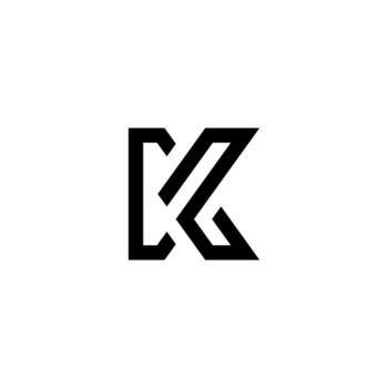 A modern, professional KP or PK monogram with bold, segmented lines. It symbolizes structured planning, kinetic energy, and a futuristic approach to progress. vector