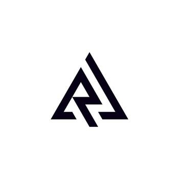 A bold, futuristic AR or RA monogram forming a mountain or arrow shape. The professional design symbolizes ambitious growth, asset security, and architectural structure. vector