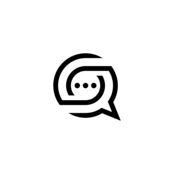 A modern, futuristic chat bubble with a spiral S-shape. It is professional, symbolizing seamless service, secure digital communication, and intelligent systems. vector