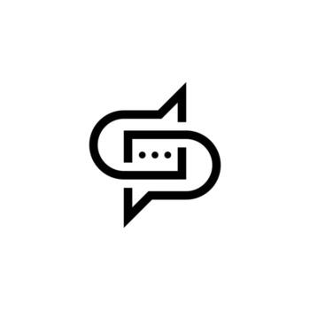 This professional 'S' chat mark uses dynamic lines for ongoing conversation. It embodies modern strategy, futuristic connectivity, and specialized communication solutions. vector