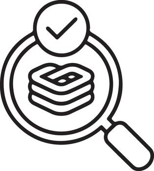 modelo pruebas y validación icono vector