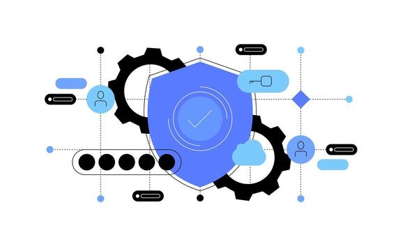 alto tecnología y ciber seguridad. usuario autenticación. proteger con digital elementos vector