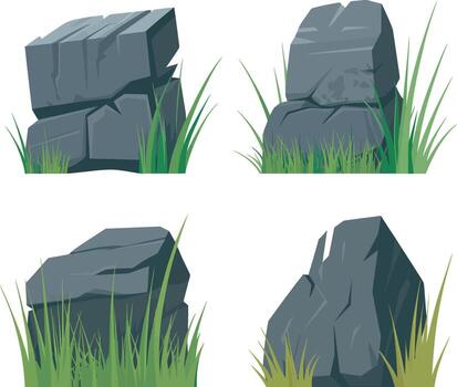 Stone texture pattern with natural abstract design vector