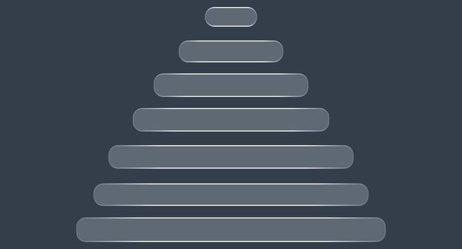 Abstract pyramid of frosted glass on dark gray background design vector