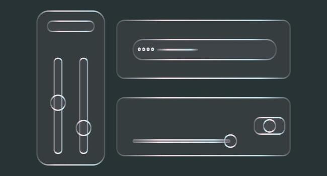 Modern User Interface Elements with Sliders and Toggle Switches Design vector