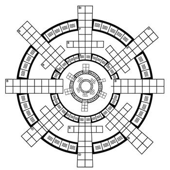 complejo circular crucigrama rompecabezas un acertijos desafío de palabras y lógica vector