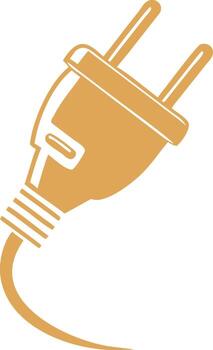 Modern electrical plug illustration emphasizing connection energy and technology in a minimalistic design suitable for various applications vector