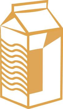 Graphic illustration of a carton ideal for beverages milk or juice simple lines and neutral tones great for website icon or print material vector
