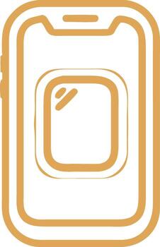 Modern smartphone illustration with airplane window display for travel app promotion or mobile device showcase design concept vector